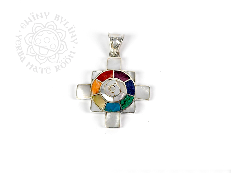 Náhrdelník stříbrný - Peru - Chakana