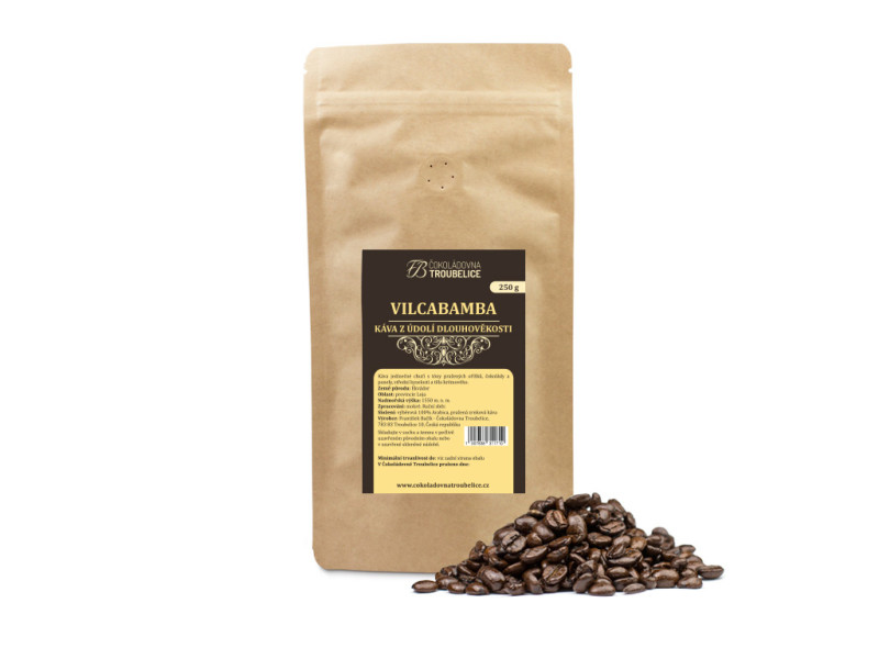 Káva vilcabamba zrnková pražená, 250 g