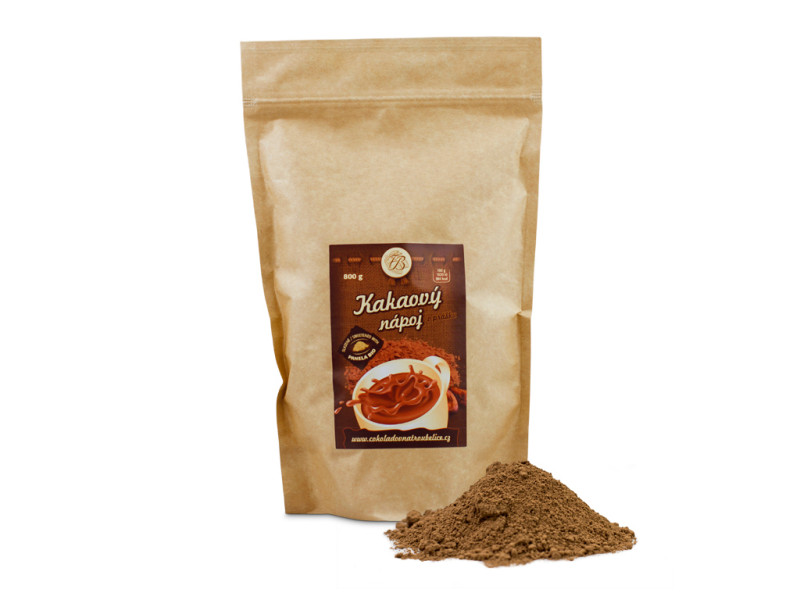 KAKAOVÝ NÁPOJ SLAZENÝ BIO TŘTINOVOU ŠŤÁVOU, 800G