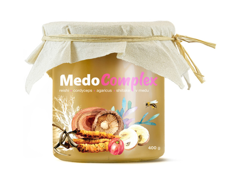 MedoComplex - reishi, cordyceps, agaricus, shiitake a acerola v medu | MycoMedica