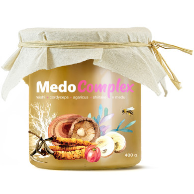 MedoComplex - reishi, cordyceps, agaricus, shiitake a acerola v medu | MycoMedica