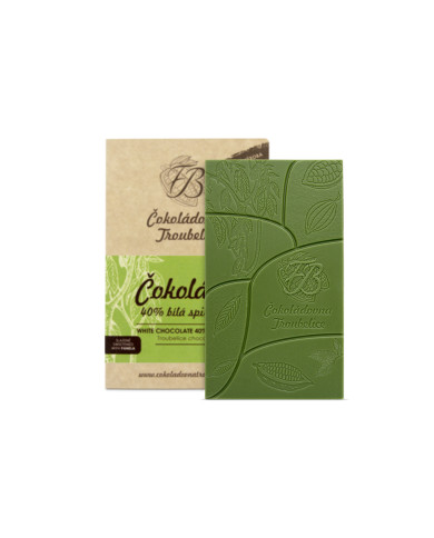Čokoláda bílá 40% se spirulinou, 45 g - EDICIÓN NUEVA