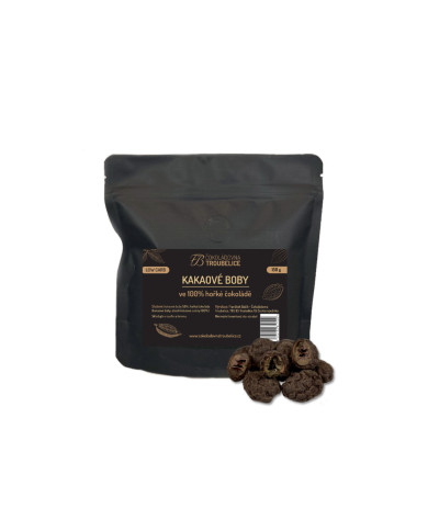 Kakaové boby ve 100% hořké čokoládě LOWCARB, 150 g