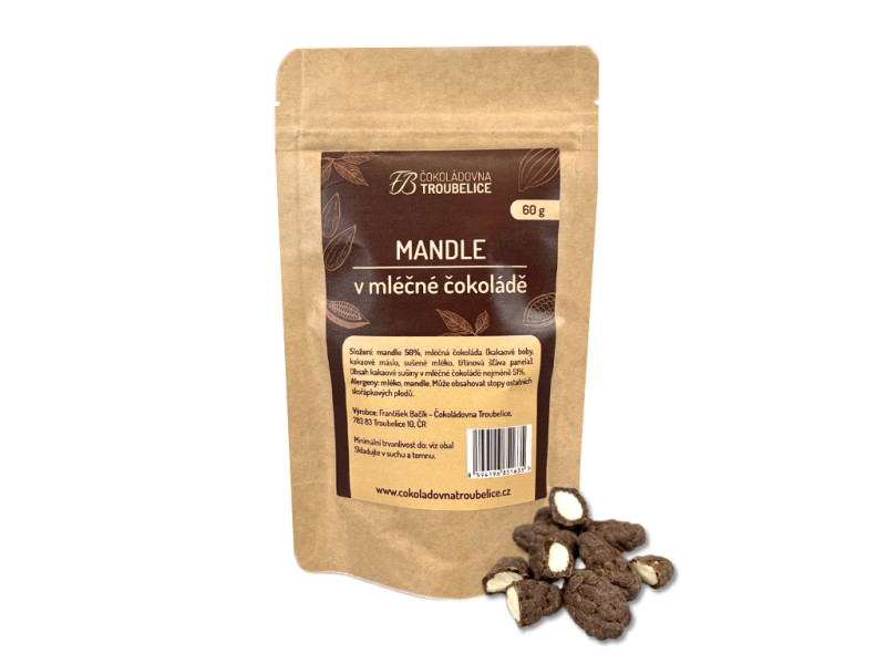 Mandle v hořké čokoládě