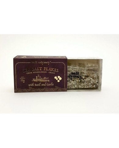 Mořská sůl s bazalkou a česnekem 75 g dárková krabička