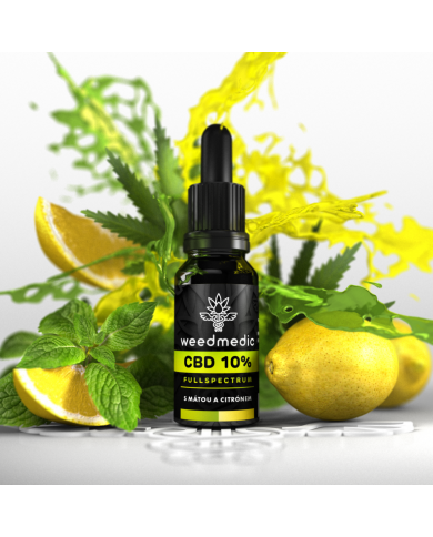 10% CBD olej - Citrón a máta, Full spectrum, THC<1%