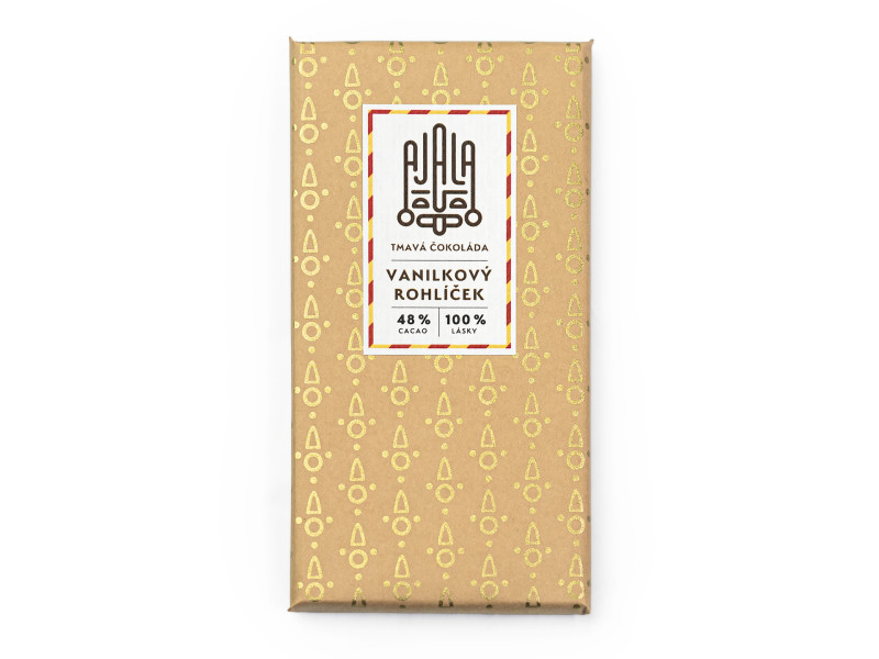 Vanilkový rohlíček  48% cacao 100% lásky