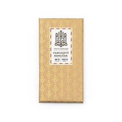 Vanilkový rohlíček  48% cacao 100% lásky
