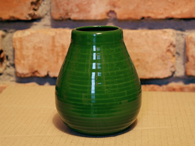 Kalabasa keramická zelená vroubkatá 330 ml