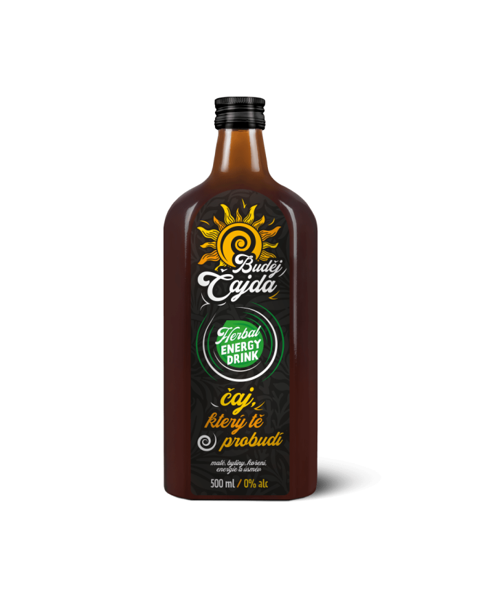 Buděj Čajda - energetický bylinný nápoj, 500 ml, Phenomena