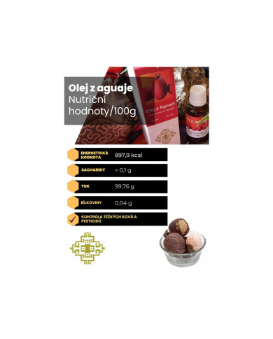 100% RAW OLEJ Z AGUAJE (Mauritia flexuosa L.) 30ML