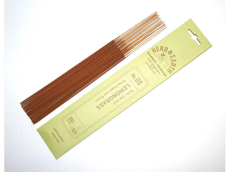 Vonné tyčinky - Herb and Earth LEMONGRASS, Nippon Kodo