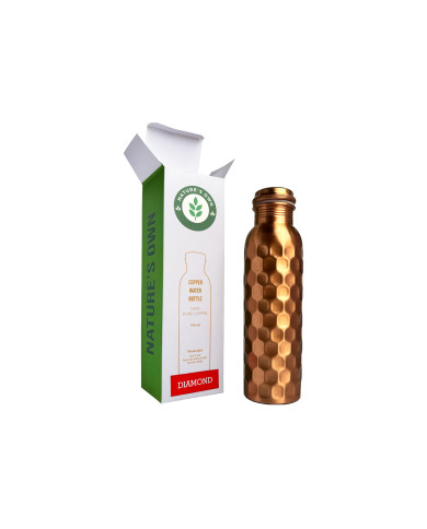 Měděná láhev na vodu vzor Diamant, 950 ml, Nature's Own