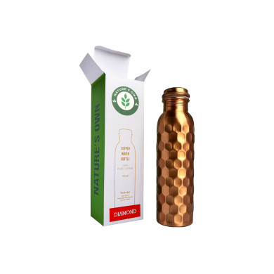 Měděná láhev na vodu vzor Diamant, 950 ml, Nature's Own