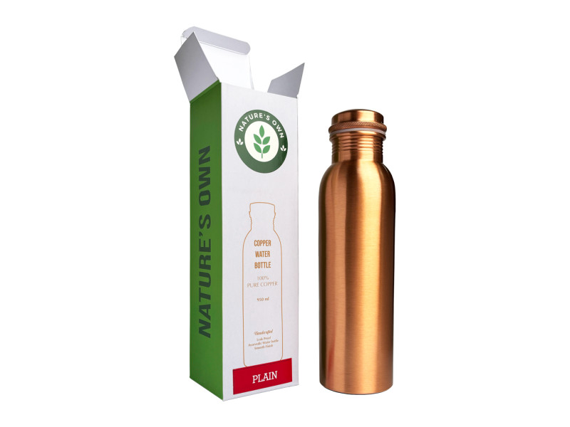 Měděná láhev na vodu vzor Hladký, 950 ml, Nature's Own