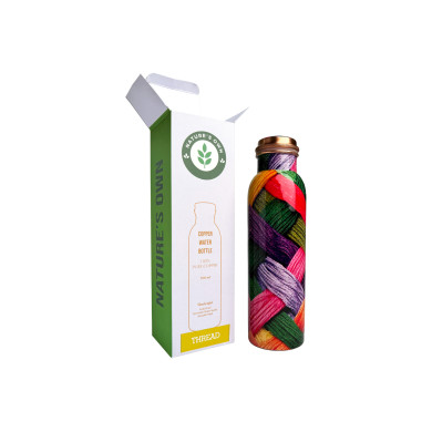 Měděná láhev na vodu vzor Vlna, 950 ml, Nature's Own