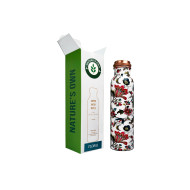 Měděná láhev na vodu vzor Květinový, 950 ml, Nature's Own