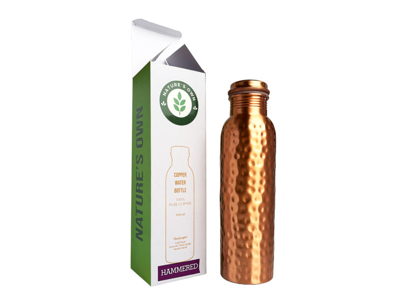 Měděná láhev na vodu vzor Tepaný, 950 ml, Nature's Own