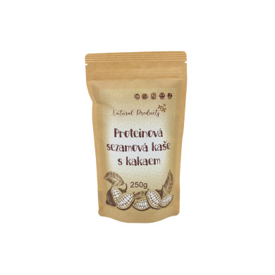 RAW Proteinová sezamová kaše s kakaem, 250 g, Natural Products