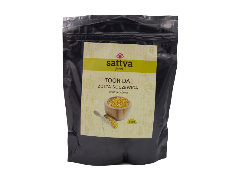 Toor dal - žlutý hrách půlený, 500 g, Sattva