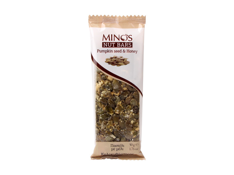 Tyčinka s dýňovými semínky a medem, 50 g, MINOS