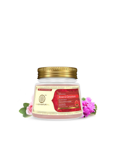 Sůl do koupele Růže & Geranium, 200 g, Khadi Natural