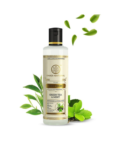 Sprchový gel Zelený čaj & Máta, 210 ml, Khadi Natural