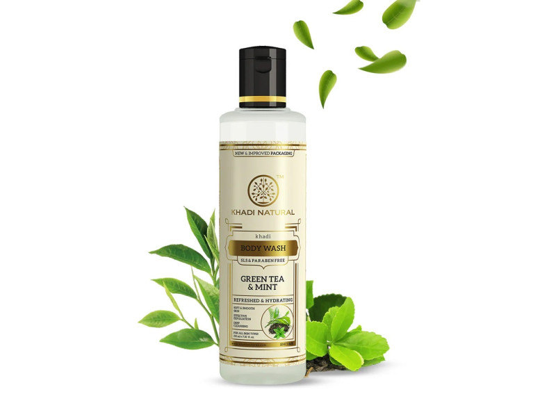 Sprchový gel Zelený čaj & Máta, 210 ml, Khadi Natural