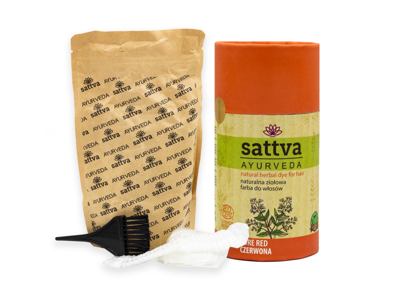 Henna na vlasy - Čistá Červená, 150 g, Sattva
