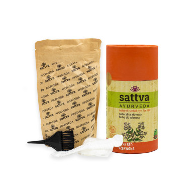 Henna na vlasy - Čistá Červená, 150 g, Sattva