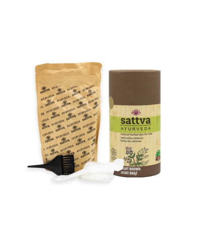 Henna na vlasy - Světle Hnědá, 150 g, Sattva