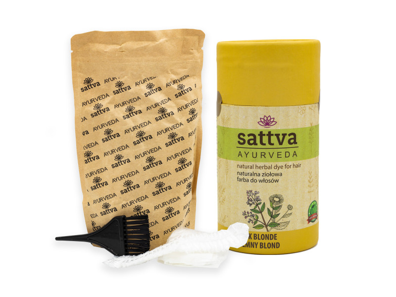 Henna na vlasy - Tmavá Blond, 150 g, Sattva