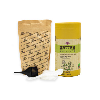 Henna na vlasy - Tmavá Blond, 150 g, Sattva