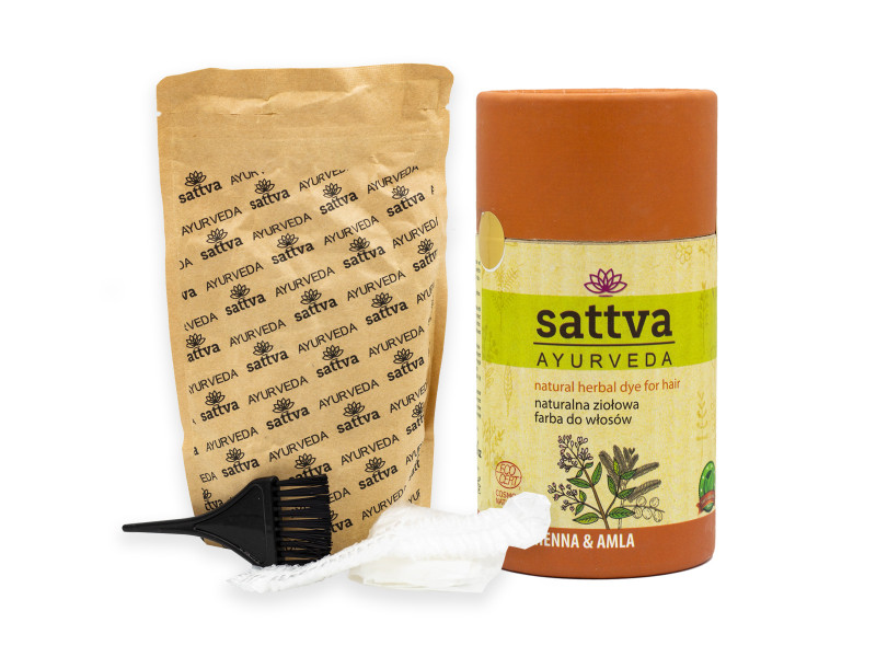 Henna na vlasy - Amla & Henna, 150 g, Sattva