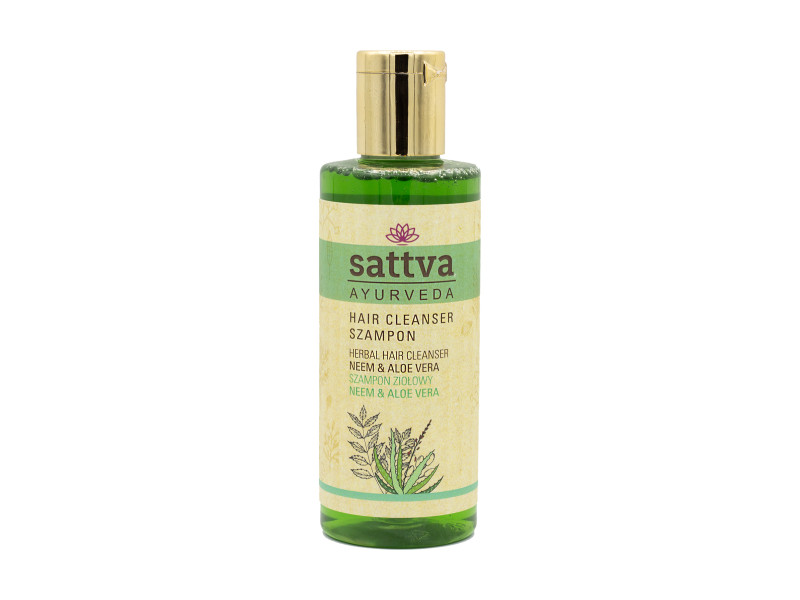 Bylinný vlasový šampon Neem a Aloe Vera, 210 ml, Sattva