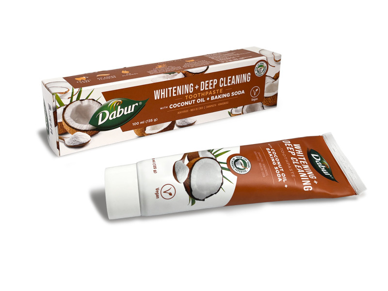 Zubní pasta bělicí s Kokosem a sodou, 100 ml, Dabur