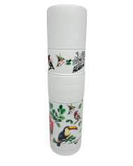 Pajarito Thermos metalic 750 ml, white with birds