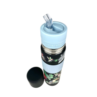 Pajarito Thermos metalic 750 ml, black with birds