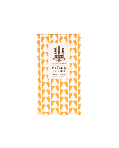 Mléčná se solí  46 % Cacao 100% Lásky