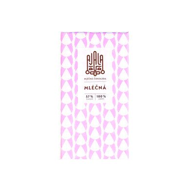 Mléčná  57 % Cacao 100% Lásky