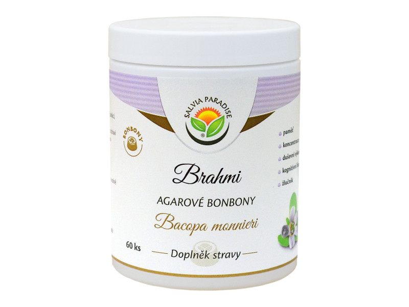 Brahmi - Bacopa monnieri agarové bonbony 60 ks