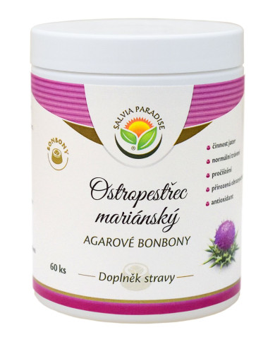 Ostropestřec mariánský agarové bonbony 60 ks