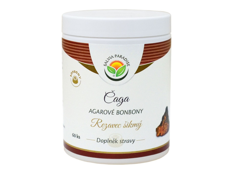 Čaga - rezavec šikmý agarové bonbony 60 ks
