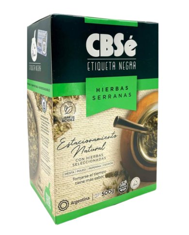 CBSe Etiqueta Negra Hierbas Serranas 500g premium package