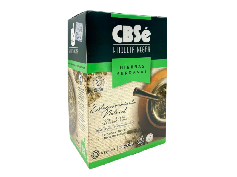CBSe Etiqueta Negra Hierbas Serranas 500g premium package