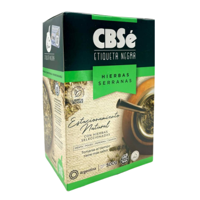CBSe Etiqueta Negra Hierbas Serranas 500g premium package