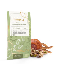 Bílá čokoláda s pistáciemi, Hericiem a Reishi