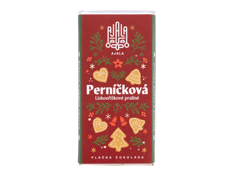 Perníčková - lískooříškové praliné  plněná čokoláda