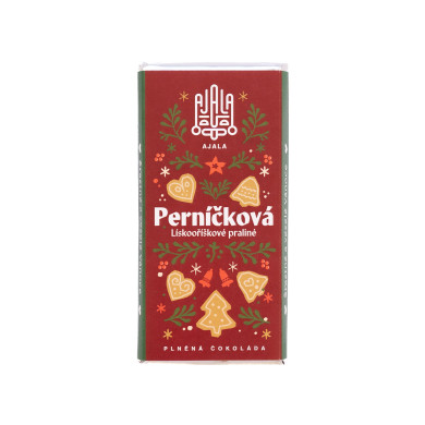 Perníčková - lískooříškové praliné  plněná čokoláda